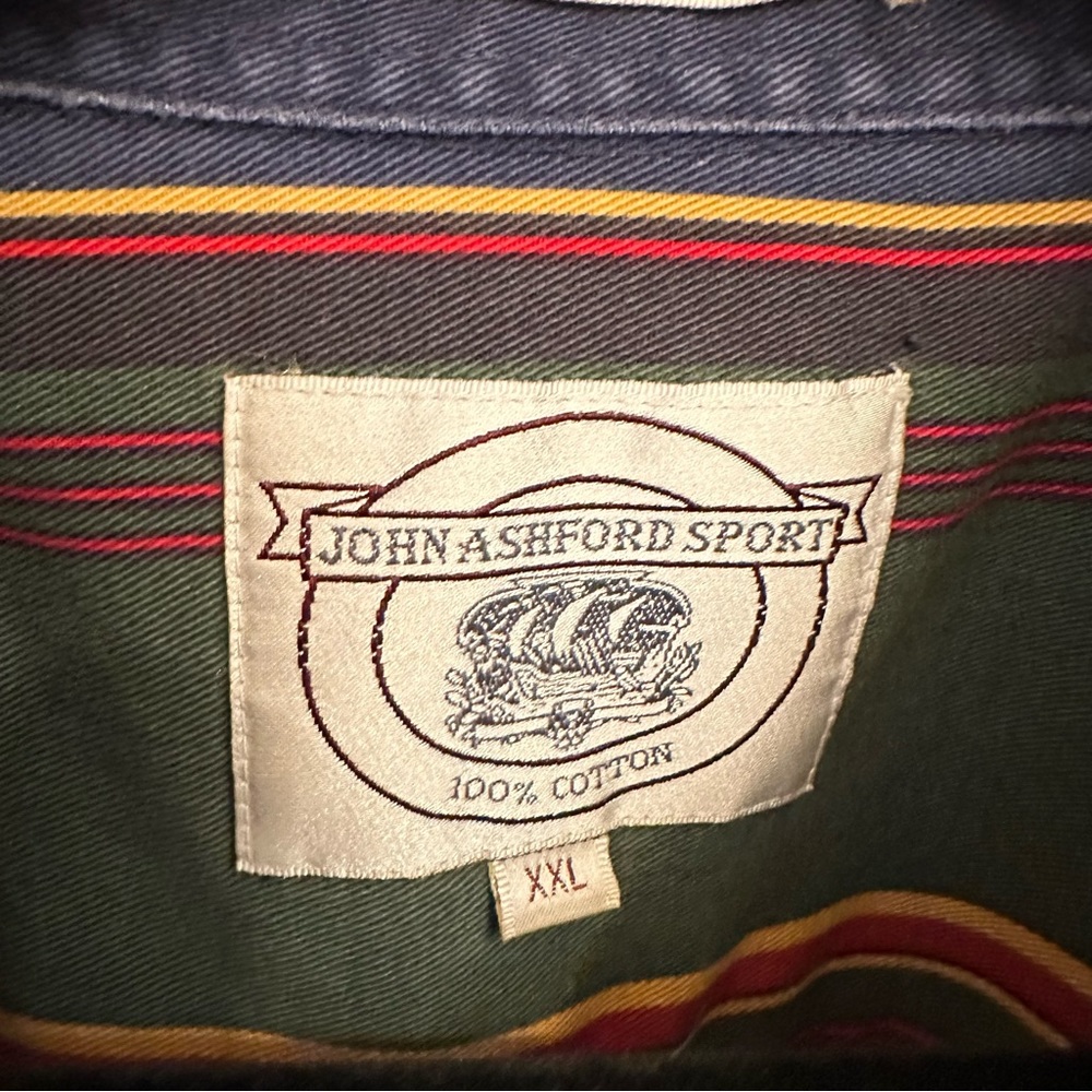 John Ashford Retro Striped Button Down Shirt XXL - Picture 6 of 7